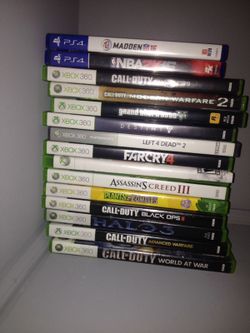 Xbox360 and ps4 games