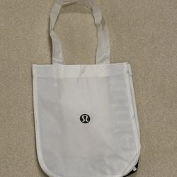 Lululemon White Small Reusable Tote Carryall Gym Bag