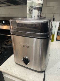 Cuisinart Pure Indulgence 2-Qt Stainless Steel Ice Cream, Frozen Yogurt, Sorbet Maker w/ Manual