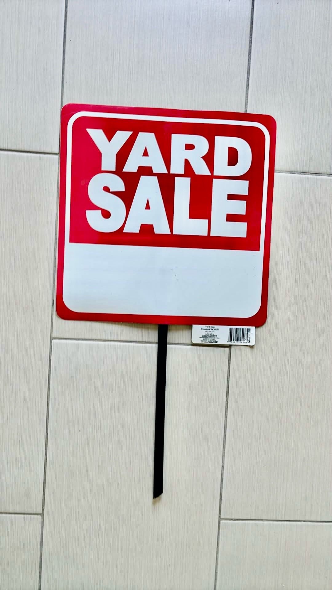 Yard sales sign