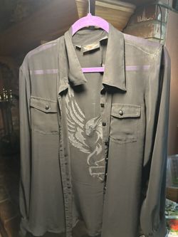 Item#25 HD Sheer Shirt With Rhinestones