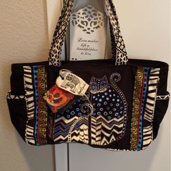 Laurel Burch Large Tote Cats