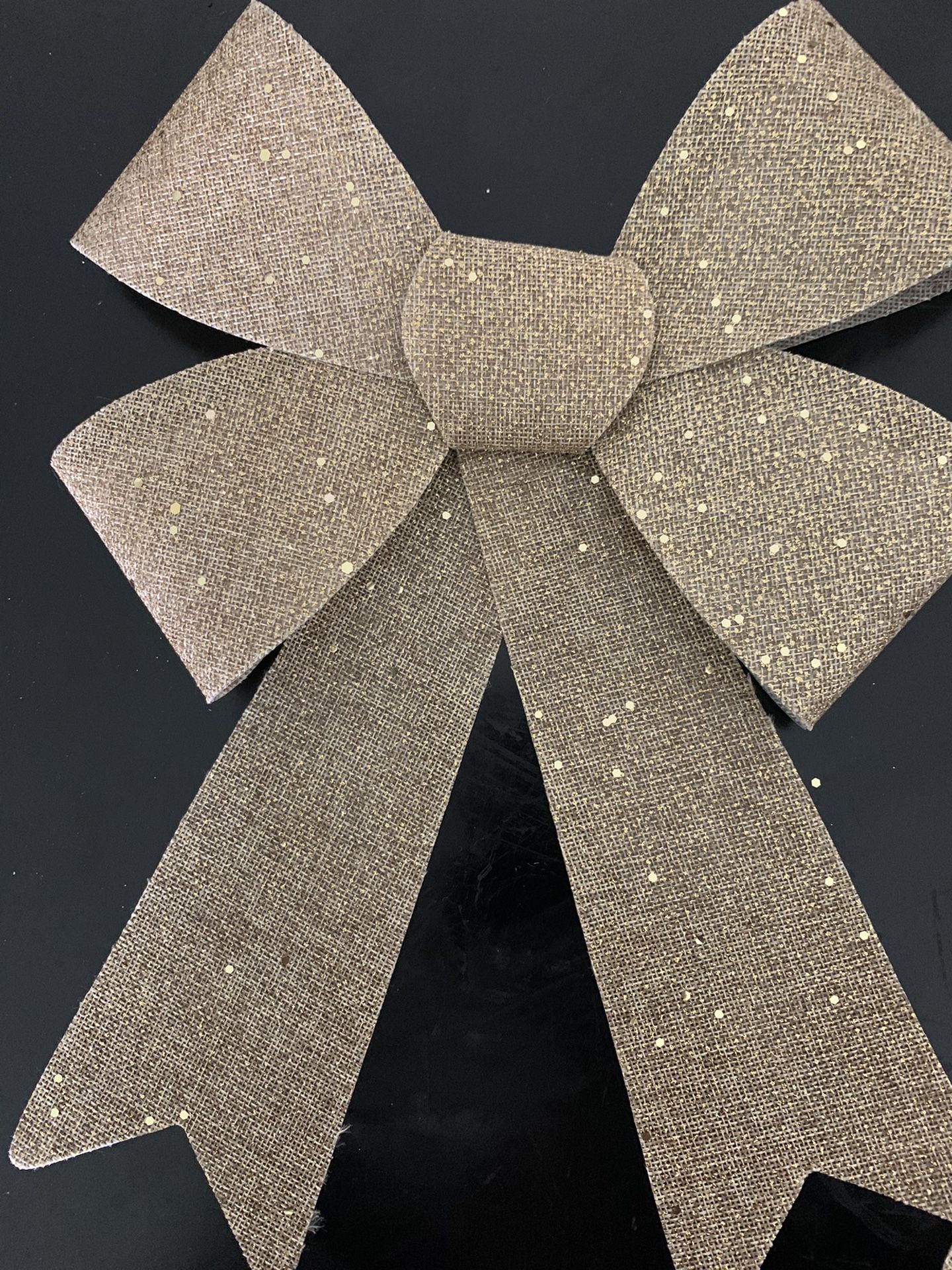 Burlap styled Christmas Bows