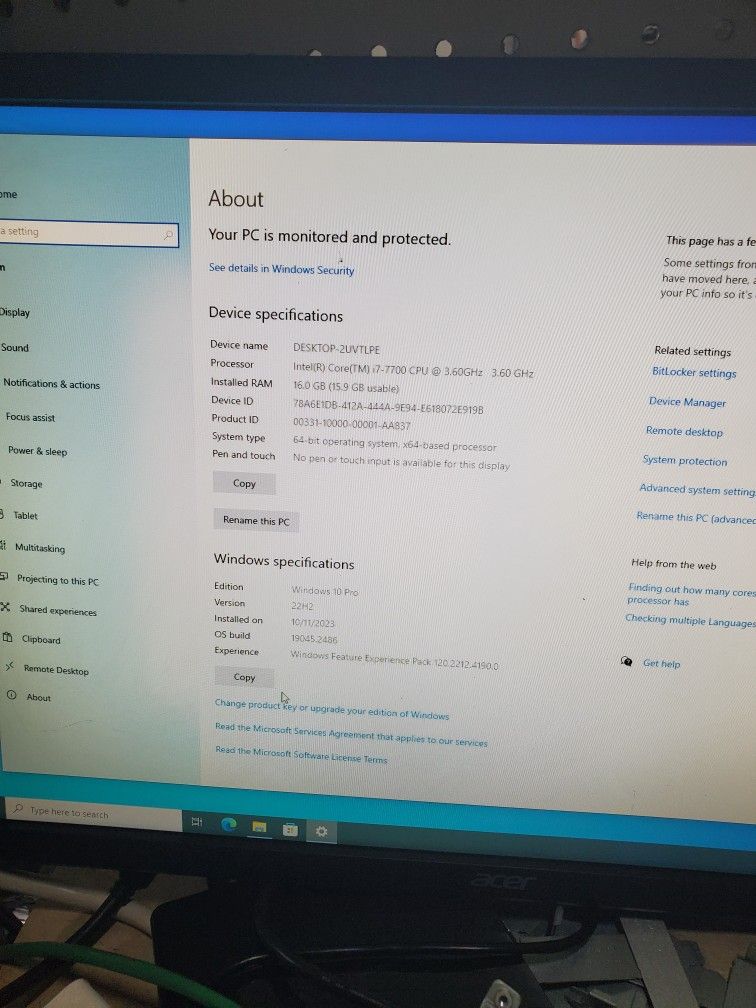 HP ELITEDESK 800 G3 CORE I7, 16GB 1TB