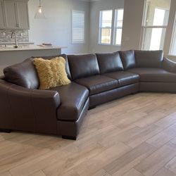 Customed Leather Sectional