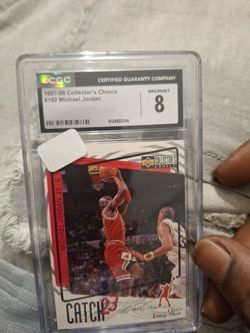 Michael Jordan 1997-98 Collector's Choice #192 CGC 8
