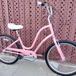 Electra Townie 3 Speed Pink Beach Cruiser Bike women Girl 