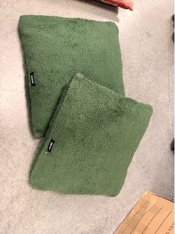 Set of 2 DKNY Green Decorative Throw Pillows