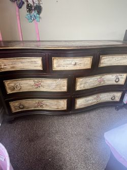 Real Heavy Wood Dresser Custom Color