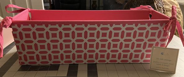 Pottery Barn Tie Side Storage Baskets - 2 