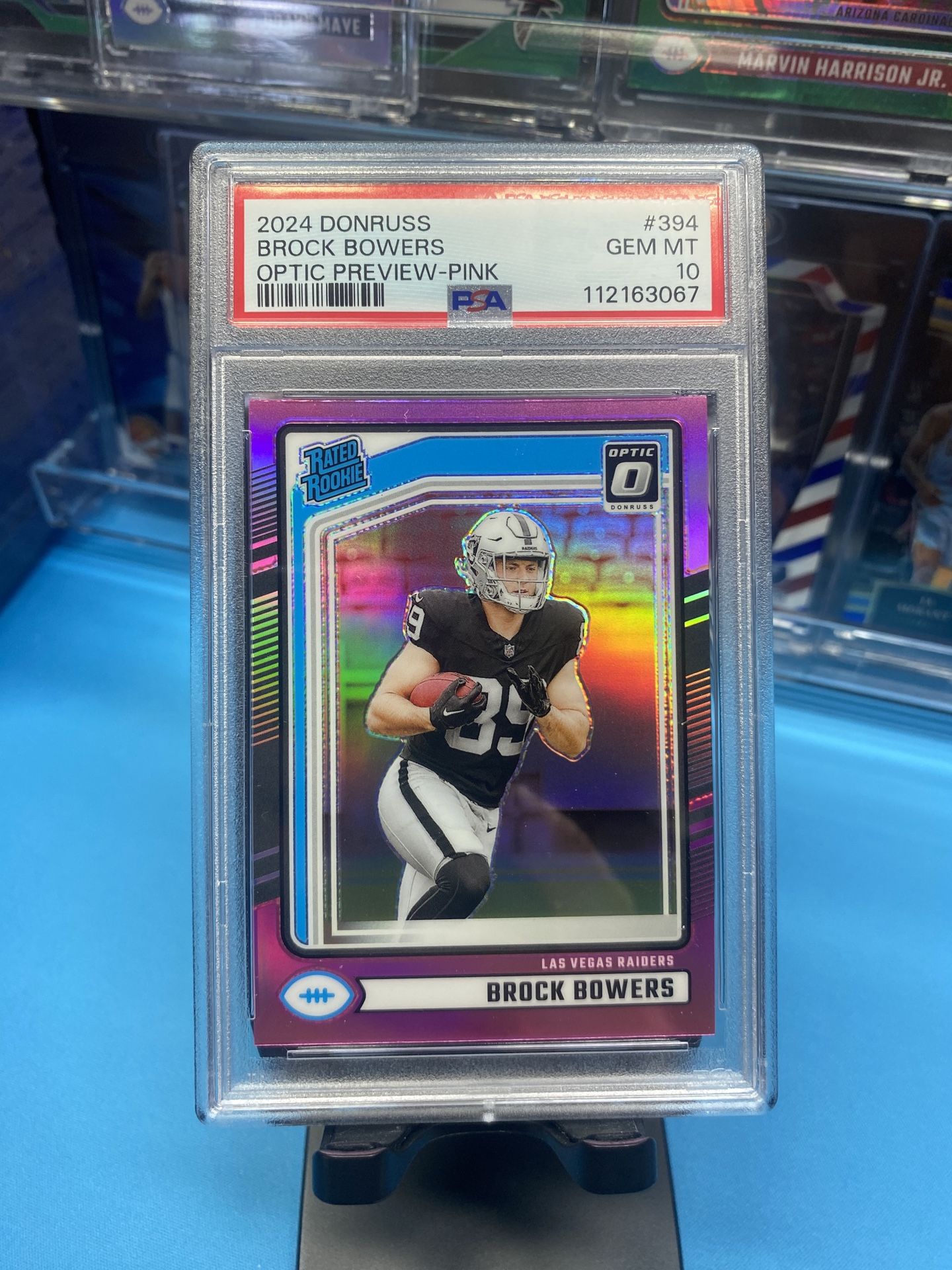 PSA 10- Brock Bowers Optic Pink Preview