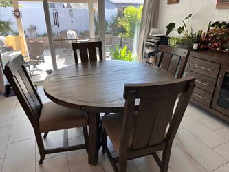 Jaxon grey dining table and buffet