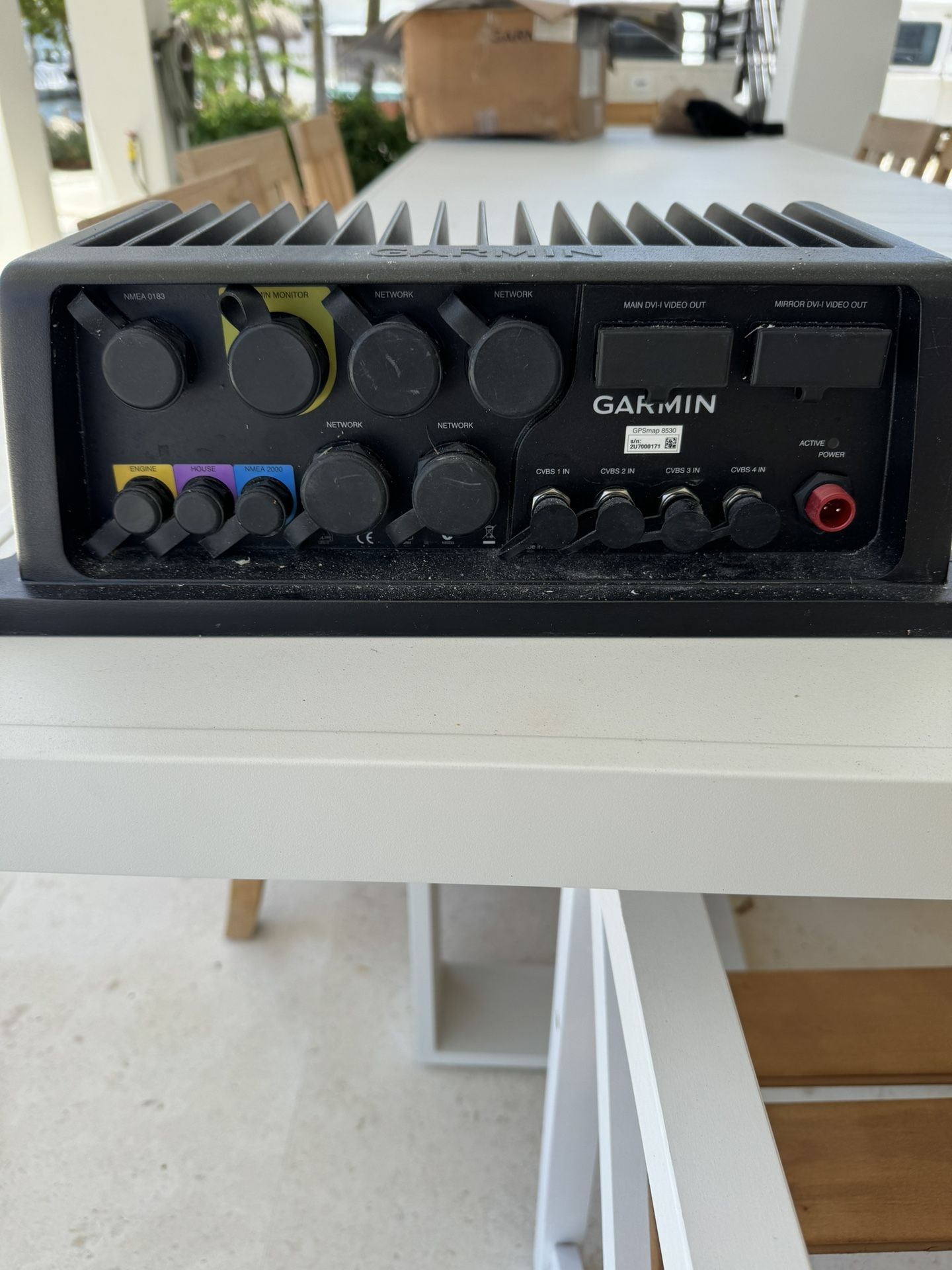 Garmin GPSmap 8530 Blackbox s/n 2U700171 With Cables For Parts