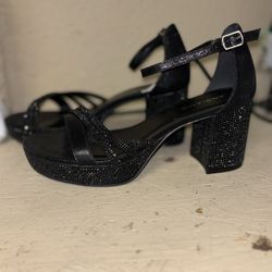 Black Sparkle Heels  Size 10M