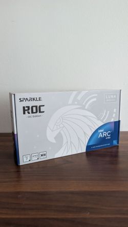 Brand New Sparkle Intel Arc A750 ROC OC 8GB GPU (White Luna Edition) - Sealed