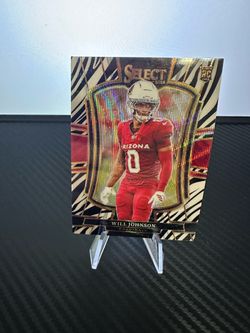 2025 Panini Select Will Johnson Zebra Prizm PREMIER LEVEL RC