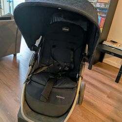 Chicco Bravo 3-in-1 Trio Travel System, Bravo Quick-Fold Stroller with KeyFit 30 Infant Car Seat and Base, Brooklyn/Navy