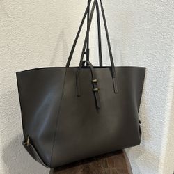 ZAC Zac Posen Eartha Folded-Guss et Tote - Grey Large Tote Handbag 