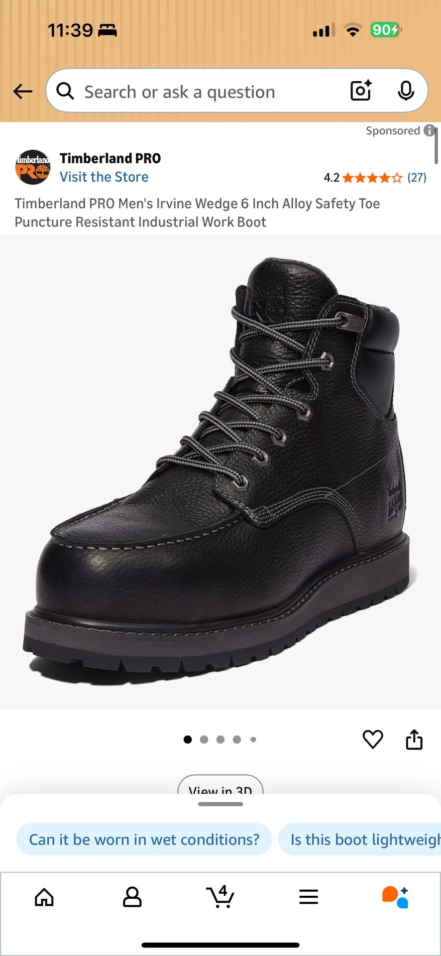 Timberland PRO mens Irvine Wedge6 In Irvine