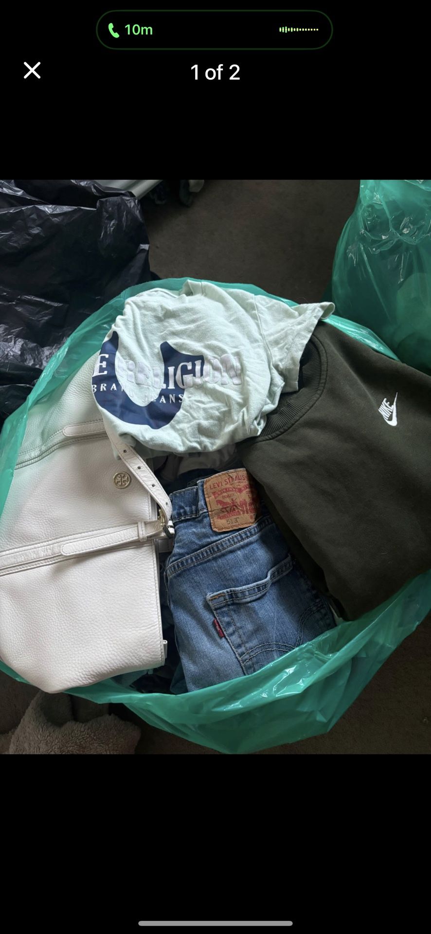 Big bag of women’s brand name clothing