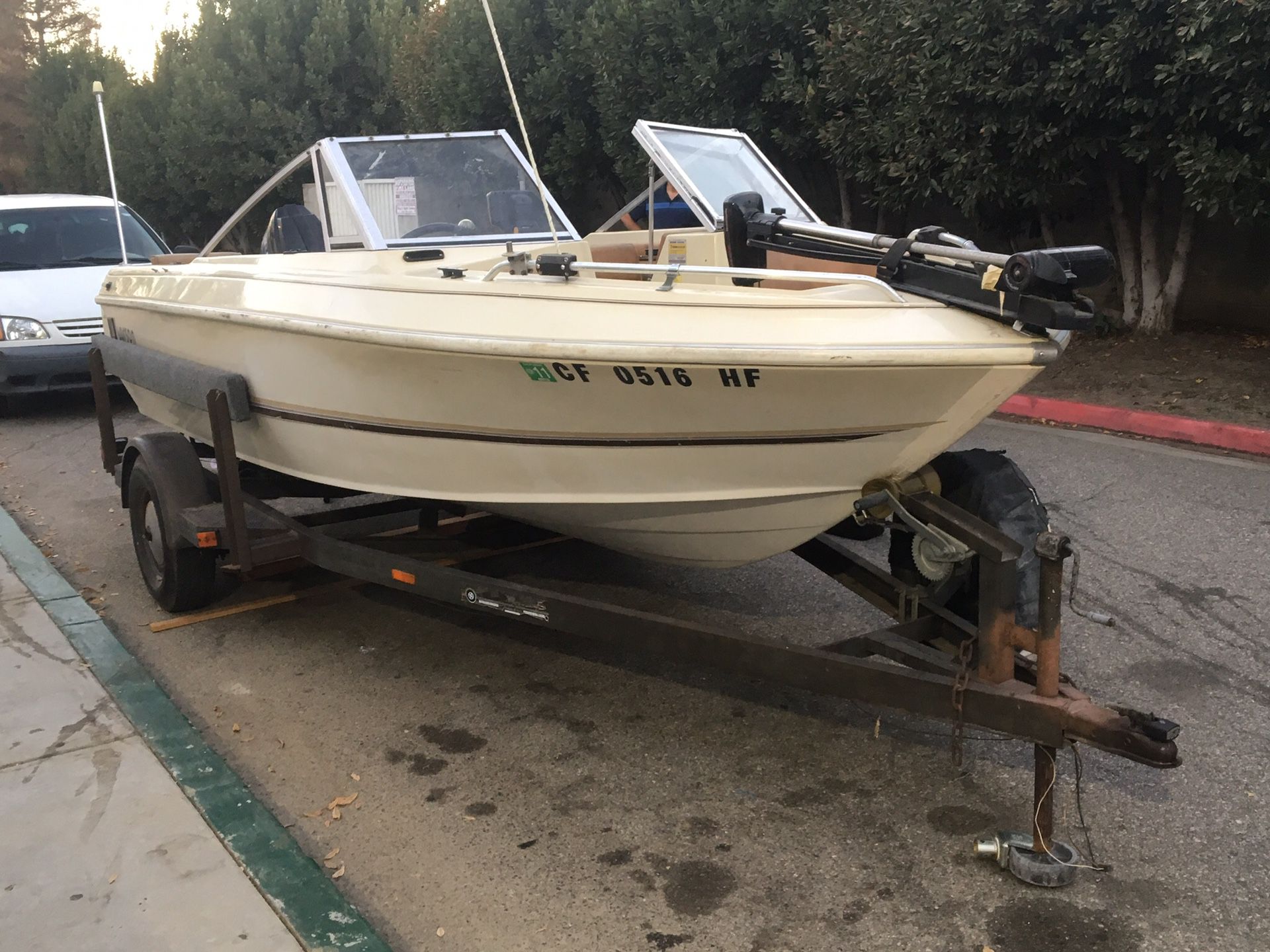 1983 LARSON BOAT with 70 HP Mercury outboard.