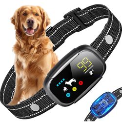 Dog Bark Collar, Dog Shock Collar for Large Medium Small Dogs 10-150lbs, Rechargeable Anti Barking Training Collar with 5 Adjustable Sensitivity, IP67