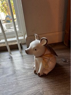 4-5” ceramic pig angel