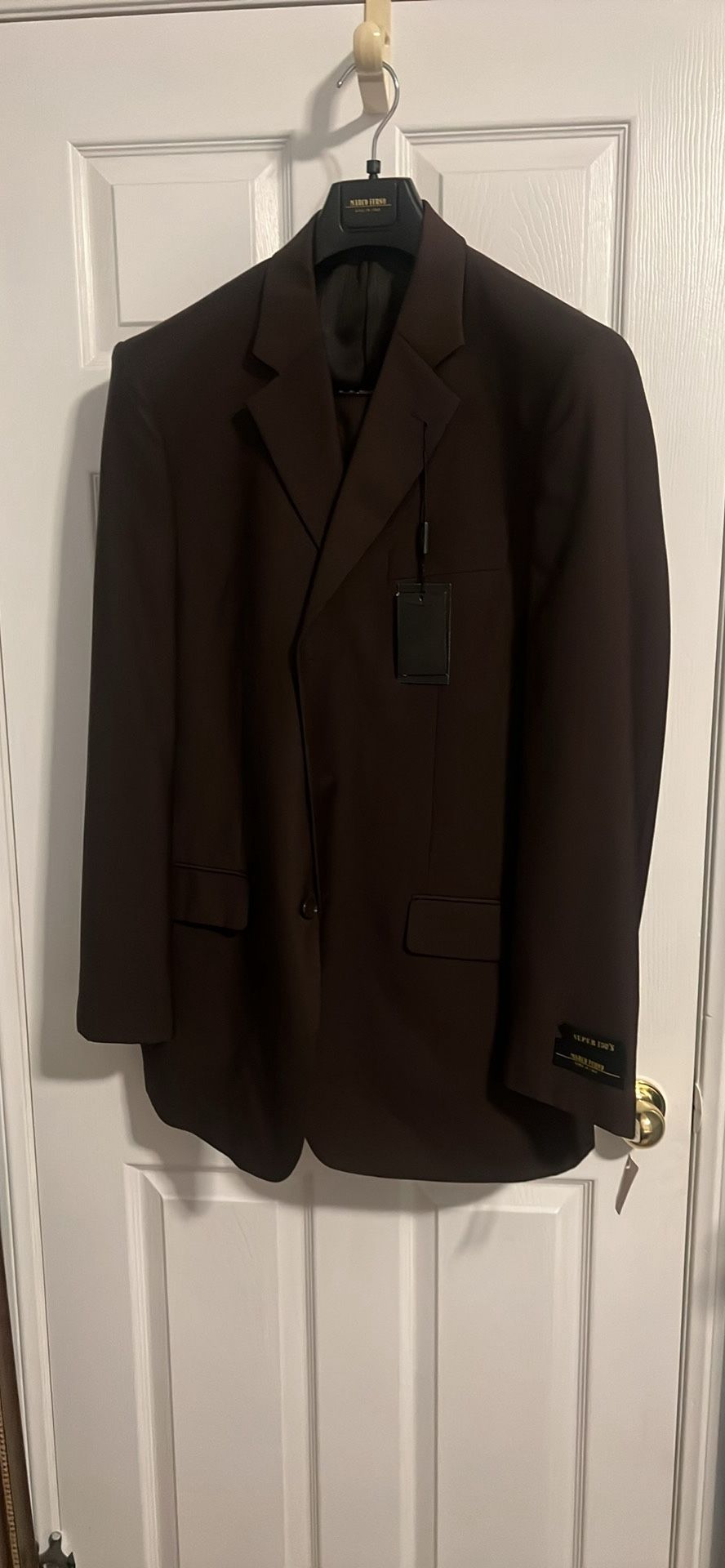 Brand new men’s suit brown jacket 44L pants 38L