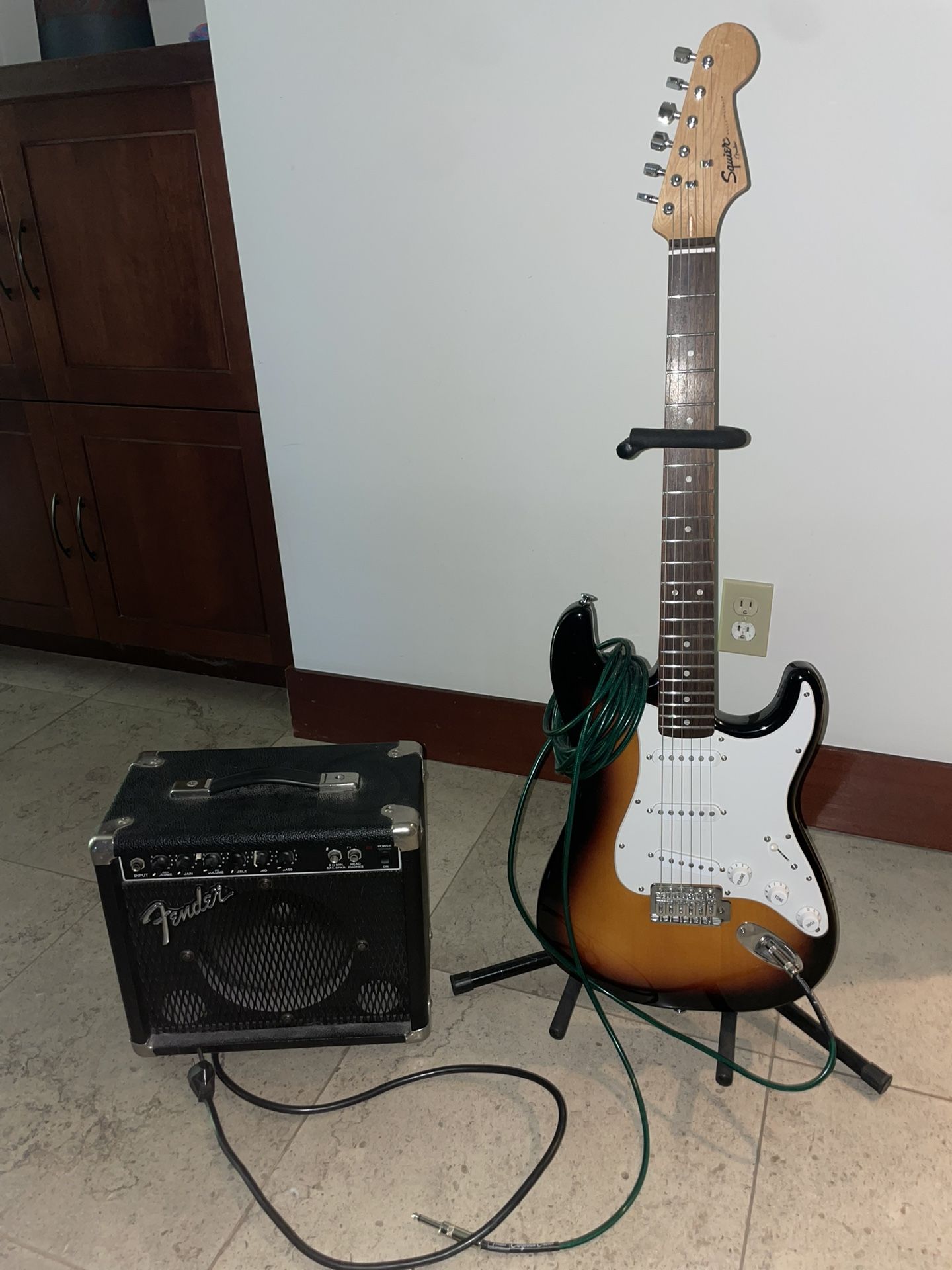 Fender Amp And Squier Electric Guitar