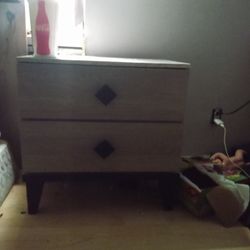 Black And Grey Night Stand 