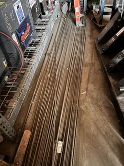 REBAR 25’ LONG ABOUT 40 OF THEM 250$ TAKES ALL BUT YOU LOAD 