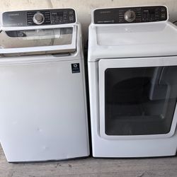 SAMSUNG. WASHER AND GAS DRYER 