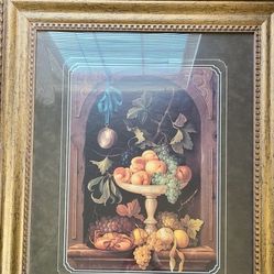 Fruit In Archway Framed Painting