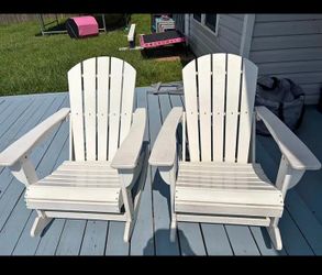 Pair of Adirondack Rocking Chairs – $50