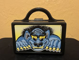 Vintage 1992 Pencil Case Newell Office Products Monster/Cool Plastic Lunchbox