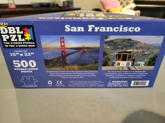 🧩🌉 San Francisco XTRM DBL PZL 500-Piece Double-Sided Puzzle – Golden Gate & Cable Car