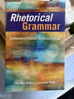 Rhetorical Grammar Book