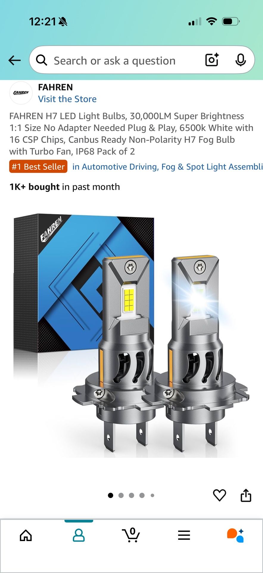 H7 LED Headlight Bulb Super Bright