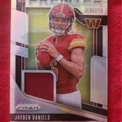 Jayden Daniels Premier Rookie Jersey Card 