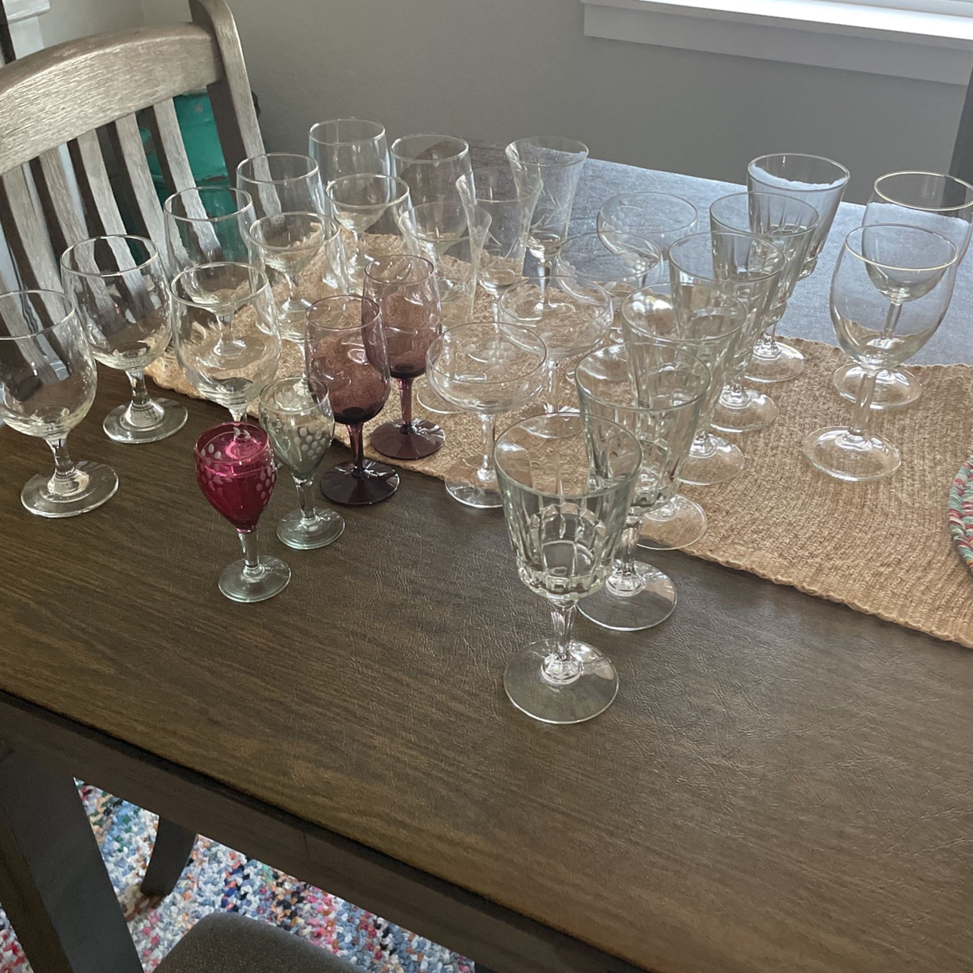 Assorted Wine Or Water Glassware 