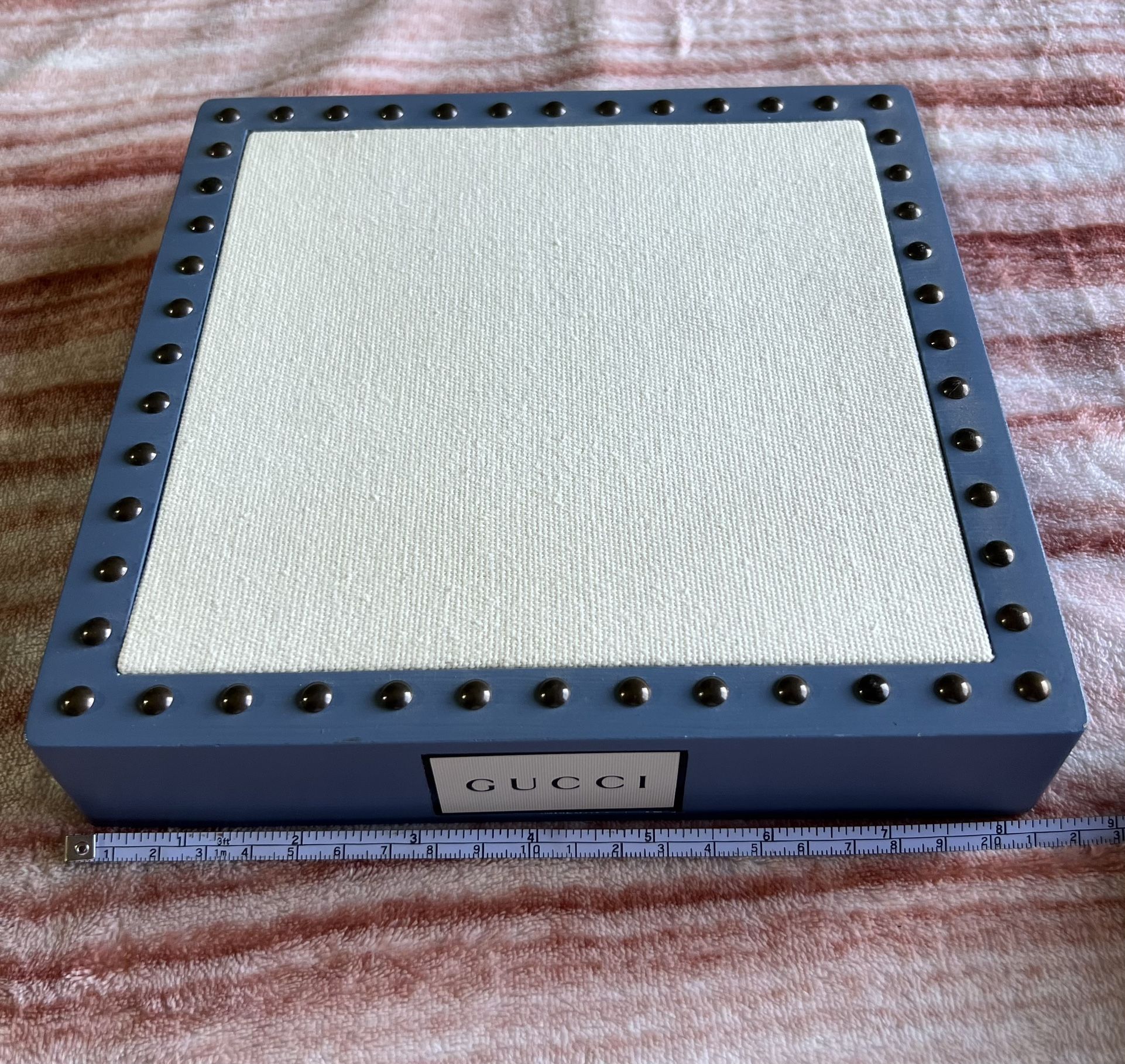 Jimmy Choo Three Display White and Gold Logo Boxes (plexiglass And Metal)