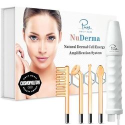 Nuderma — Pure Daily Care NuDerma Handheld Skin Therapy Wand Machine w/Neon – Anti-Aging - Skin Tightening - Wrinkle Reducing - Dark Circles – Clarify