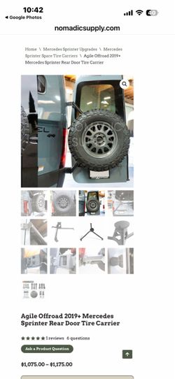Agile Offroad 2019+ Mercedes Sprinter Rear Door Tire Carrier