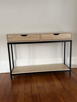 Modern Industrial Console Table with Drawers – Excellent Condition
