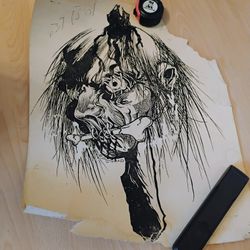 Vintage Pushead 1984 Art On Hardstock 
