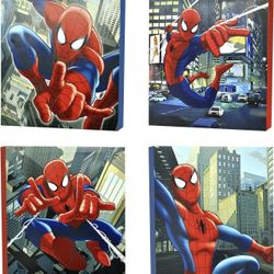 Marvel Spider Man Canvas Wall Art (4-Piece)