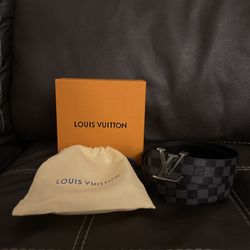 Brand New Authentic Louis Vuitton Grey Damier Belt Size 40