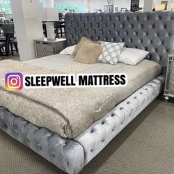 NEW KING BED FRAME WITH MATTRESS 