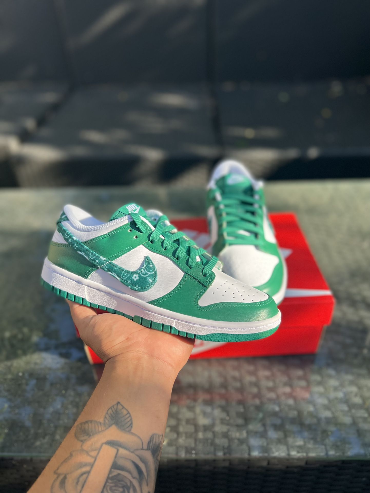 Nike Dunk Low Green Paisley