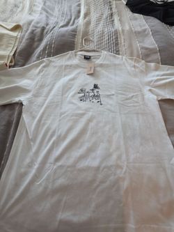 Stussy White Graphic T-Shirt with Tags